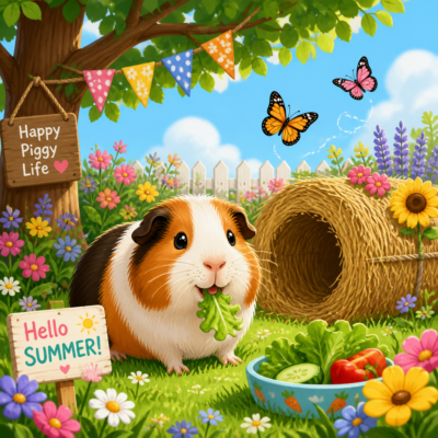 Celebrate Summer with New Hay Rolls for Your Guinea Pigs!